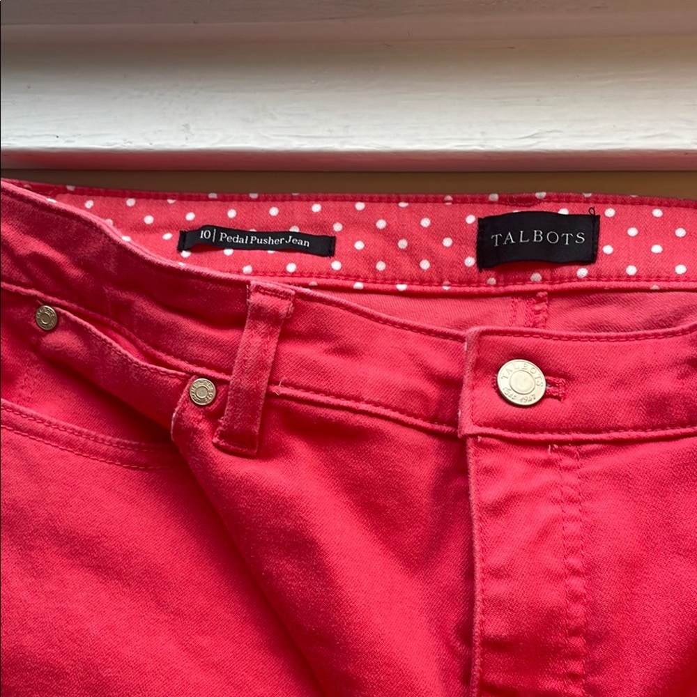 Talbots Women's Coral Red Jeans